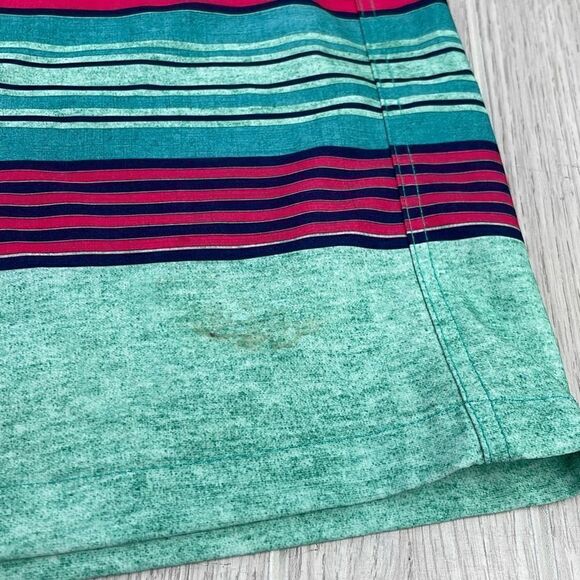 Ocean Pacific FLEX 4-way Stretch Pin Striped Board Shorts Blue Green 40 - Picture 4 of 10